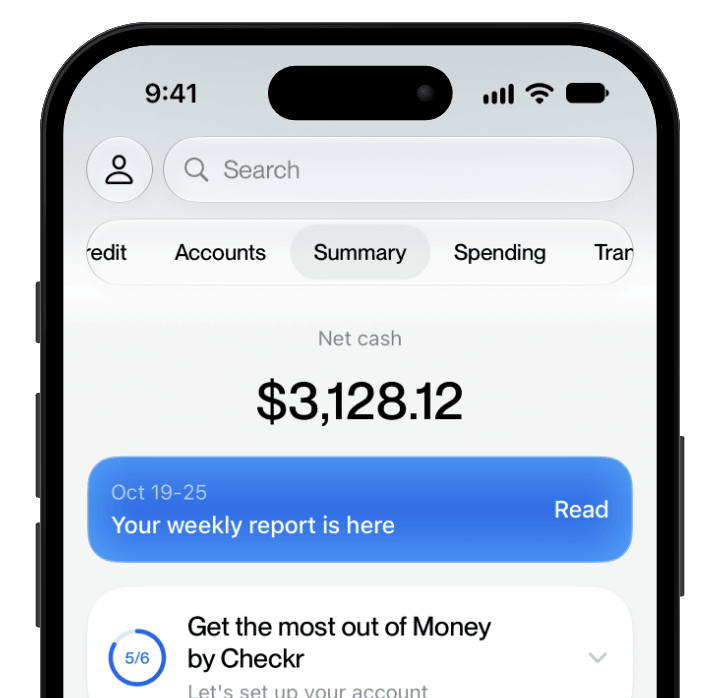 Money by Checkr dashboard preview